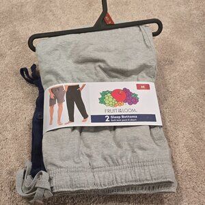 Fruit of the Loom Men’s Sleep Pants 2-Pack Size M NWT